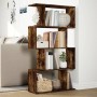 Librería divisora 4 niveles madera roble ahumado 70x24x129 cm by , Bookcases and shelves - Ref: Foro24-858106, Price: 62,99 €...