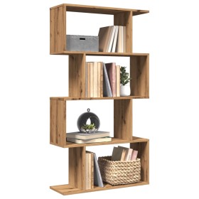 Divider bookcase 4 levels oak wood artisan 70x24x129 cm by , Bookcases and shelves - Ref: Foro24-858110, Price: 62,59 €, Disc...