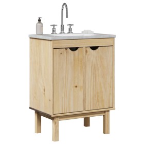 Mueble de lavabo de baño OTTA madera maciza de pino 59x40x80 cm de , Tocadores de baño - Ref: Foro24-4013460, Precio: 90,74 €...