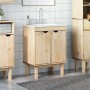 Mueble de lavabo de baño OTTA madera maciza de pino 59x40x80 cm de , Tocadores de baño - Ref: Foro24-4013460, Precio: 85,43 €...