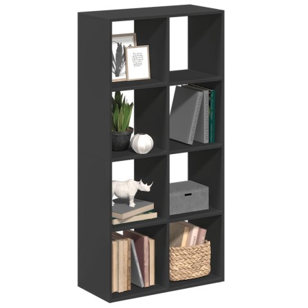 Black engineered wood divider bookcase 69.5x29x137.5 cm by , Bookcases and shelves - Ref: Foro24-858022, Price: 88,54 €, Disc...