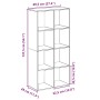 Gray concrete and wood divider bookshelf 69.5x29x137.5 cm by , Bookcases and shelves - Ref: Foro24-858024, Price: 83,80 €, Di...