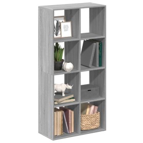 Librería divisor madera ingeniería gris Sonoma 69,5x29x137,5 cm de , Librerías y estanterías - Ref: Foro24-858026, Precio: 86...