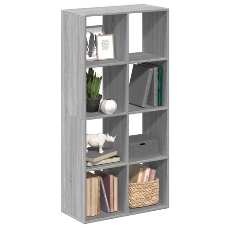 Wooden engineering gray Sonoma divider bookcase 69.5x29x137.5 cm by , Bookcases and shelves - Ref: Foro24-858026, Price: 86,1...