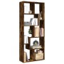 Smoked oak wood divider bookcase 67x25x161.5cm by , Bookcases and shelves - Ref: Foro24-858079, Price: 81,47 €, Discount: %