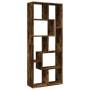 Smoked oak wood divider bookcase 67x25x161.5cm by , Bookcases and shelves - Ref: Foro24-858079, Price: 81,47 €, Discount: %