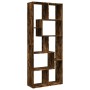 Smoked oak wood divider bookcase 67x25x161.5cm by , Bookcases and shelves - Ref: Foro24-858079, Price: 81,47 €, Discount: %