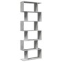 Divider bookcase 6 levels in gray wood and concrete 70x24x193 cm by , Bookcases and shelves - Ref: Foro24-858087, Price: 74,4...