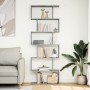 Divider bookcase 6 levels in gray wood and concrete 70x24x193 cm by , Bookcases and shelves - Ref: Foro24-858087, Price: 74,4...