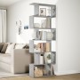 Divider bookcase 6 levels in gray wood and concrete 70x24x193 cm by , Bookcases and shelves - Ref: Foro24-858087, Price: 74,4...