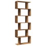 Divider bookcase 6 levels aged wood 70x24x193 cm by , Bookcases and shelves - Ref: Foro24-858091, Price: 82,99 €, Discount: %