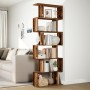 Divider bookcase 6 levels aged wood 70x24x193 cm by , Bookcases and shelves - Ref: Foro24-858091, Price: 82,99 €, Discount: %