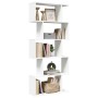 5-level white engineered wood room divider bookcase 70x24x161cm by , Bookcases and shelves - Ref: Foro24-858093, Price: 66,55...