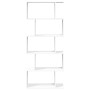 5-level white engineered wood room divider bookcase 70x24x161cm by , Bookcases and shelves - Ref: Foro24-858093, Price: 66,55...