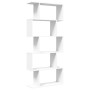 5-level white engineered wood room divider bookcase 70x24x161cm by , Bookcases and shelves - Ref: Foro24-858093, Price: 66,55...