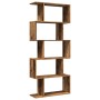 Librería divisora 5 niveles madera envejecida 70x24x161 cm de , Librerías y estanterías - Ref: Foro24-858100, Precio: 64,76 €...