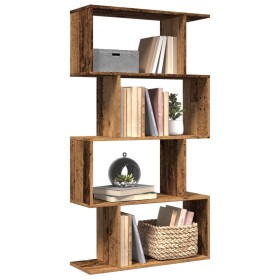 Antique wooden 4-level divider bookcase 70x24x129 cm by , Bookcases and shelves - Ref: Foro24-858109, Price: 62,99 €, Discoun...