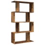 Librería divisora 4 niveles madera envejecida 70x24x129 cm de , Librerías y estanterías - Ref: Foro24-858109, Precio: 62,99 €...