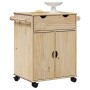 Carrito de cocina OTTO madera maciza de pino 71x45x80 cm de , Carros de cocina y comedor - Ref: Foro24-4013464, Precio: 141,5...