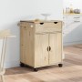 Carrito de cocina OTTO madera maciza de pino 71x45x80 cm de , Carros de cocina y comedor - Ref: Foro24-4013464, Precio: 141,5...