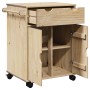 Carrito de cocina OTTO madera maciza de pino 71x45x80 cm de , Carros de cocina y comedor - Ref: Foro24-4013464, Precio: 141,5...