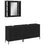 Set de muebles de baño 3 piezas madera contrachapada negro de , Muebles de baño - Ref: Foro24-3214730, Precio: 191,86 €, Desc...