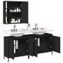 Set de muebles de baño 3 piezas madera contrachapada negro de , Muebles de baño - Ref: Foro24-3214730, Precio: 197,96 €, Desc...