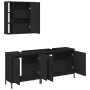 Set de muebles de baño 3 piezas madera contrachapada negro de , Muebles de baño - Ref: Foro24-3214730, Precio: 197,96 €, Desc...