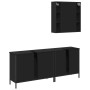 Set de muebles de baño 3 piezas madera contrachapada negro de , Muebles de baño - Ref: Foro24-3214730, Precio: 197,96 €, Desc...