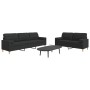 2-piece black fabric sofa set with cushions by , Sofas - Ref: Foro24-3278339, Price: 566,73 €, Discount: %