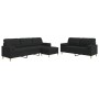 Dreiteiliges Sofaspiel mit Fußhocker und schwarzen Stoffkissen. von , Sofas - Ref: Foro24-3278347, Preis: 626,85 €, Rabatt: %