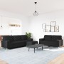 Dreiteiliges Sofaspiel mit Fußhocker und schwarzen Stoffkissen. von , Sofas - Ref: Foro24-3278347, Preis: 626,85 €, Rabatt: %