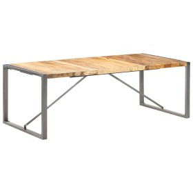 Massiver Esstisch aus rauer Mangoholz 220x100x75 cm von , Küchen- und Esstische - Ref: Foro24-321566, Preis: 429,42 €, Rabatt: %