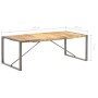 Mesa de comedor madera maciza de mango rugosa 220x100x75 cm de , Mesas de cocina y de comedor - Ref: Foro24-321566, Precio: 4...