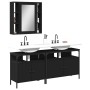 Set de muebles de baño 3 piezas madera contrachapada negro de , Muebles de baño - Ref: Foro24-3214725, Precio: 197,59 €, Desc...