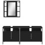 Set de muebles de baño 3 piezas madera contrachapada negro de , Muebles de baño - Ref: Foro24-3214725, Precio: 197,59 €, Desc...