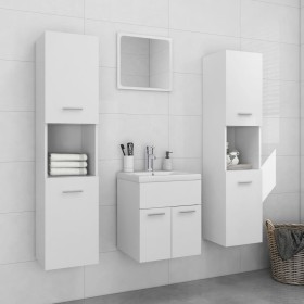 Engineered wood white bathroom furniture set by , Bathroom furniture - Ref: Foro24-3071036, Price: 169,99 €, Discount: %