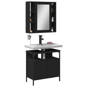 Juego de muebles de baño 2 pzas madera contrachapada negro de , Muebles de baño - Ref: Foro24-3214715, Precio: 136,74 €, Desc...