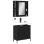 Juego de muebles de baño 2 pzas madera contrachapada negro de , Muebles de baño - Ref: Foro24-3214720, Precio: 127,04 €, Desc...