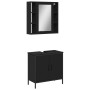 Juego de muebles de baño 2 pzas madera contrachapada negro de , Muebles de baño - Ref: Foro24-3214720, Precio: 127,04 €, Desc...