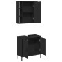 Juego de muebles de baño 2 pzas madera contrachapada negro de , Muebles de baño - Ref: Foro24-3214720, Precio: 127,04 €, Desc...