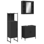 Set de muebles de baño 3 piezas madera contrachapada negro de , Muebles de baño - Ref: Foro24-3214760, Precio: 191,91 €, Desc...