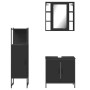 Set de muebles de baño 3 piezas madera contrachapada negro de , Muebles de baño - Ref: Foro24-3214760, Precio: 191,91 €, Desc...