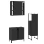 Set de muebles de baño 3 piezas madera contrachapada negro de , Muebles de baño - Ref: Foro24-3214760, Precio: 191,91 €, Desc...