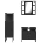 Set de muebles de baño 3 piezas madera contrachapada negro de , Muebles de baño - Ref: Foro24-3214755, Precio: 200,56 €, Desc...