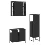 Set de muebles de baño 3 piezas madera contrachapada negro de , Muebles de baño - Ref: Foro24-3214755, Precio: 200,56 €, Desc...