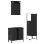 Juego de muebles de baño 3 pzas madera contrachapada negro de , Muebles de baño - Ref: Foro24-3214820, Precio: 173,39 €, Desc...