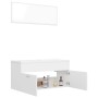 Juego de muebles de baño madera de ingeniería blanco de , Muebles de baño - Ref: Foro24-3070892, Precio: 295,30 €, Descuento: %