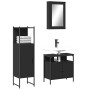 Juego de muebles de baño 3 pzas madera contrachapada negro de , Muebles de baño - Ref: Foro24-3214815, Precio: 179,37 €, Desc...