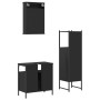 3-piece black plywood bathroom furniture set by , Bathroom furniture - Ref: Foro24-3214815, Price: 178,99 €, Discount: %